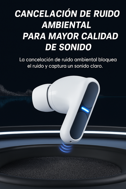 Auriculares In-Ear Bluetooth ThetaPro con Cancelación de Ruido y Control Táctil