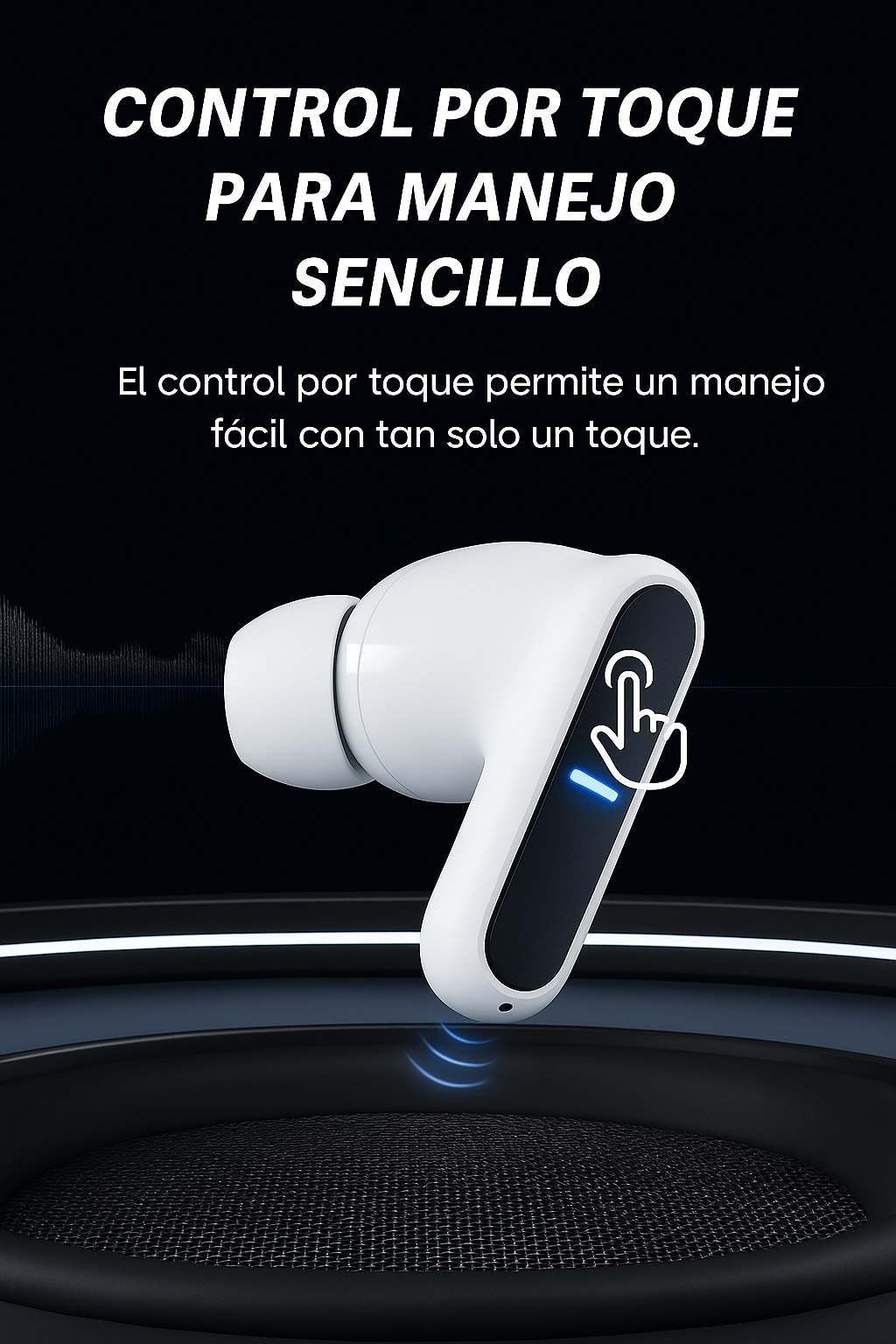 Auriculares In-Ear Bluetooth ThetaPro con Cancelación de Ruido y Control Táctil