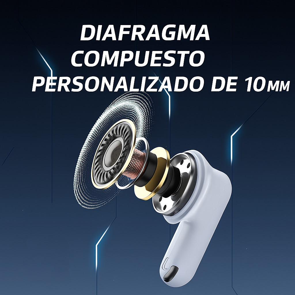 Auriculares In-Ear Bluetooth ThetaPro con Cancelación de Ruido y Control Táctil